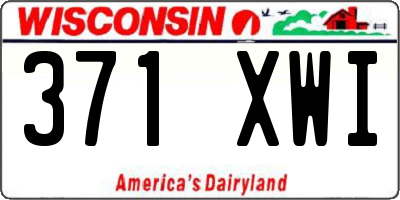 WI license plate 371XWI