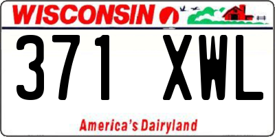 WI license plate 371XWL