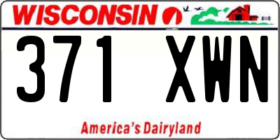 WI license plate 371XWN