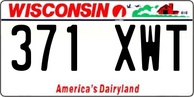 WI license plate 371XWT