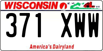 WI license plate 371XWW