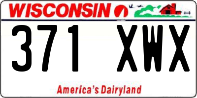 WI license plate 371XWX
