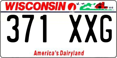 WI license plate 371XXG