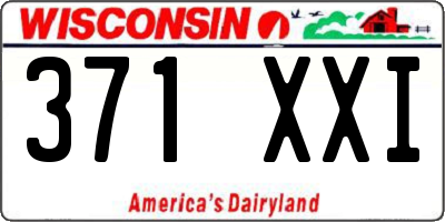 WI license plate 371XXI