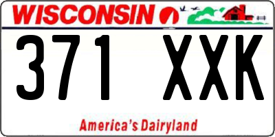 WI license plate 371XXK