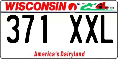 WI license plate 371XXL