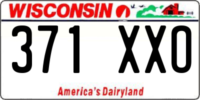 WI license plate 371XXO