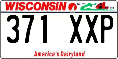 WI license plate 371XXP