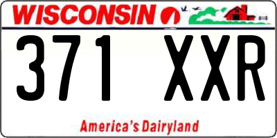 WI license plate 371XXR