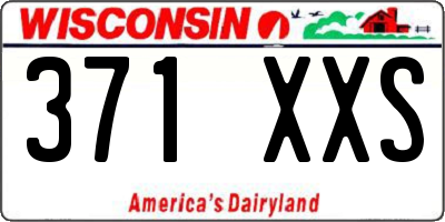 WI license plate 371XXS