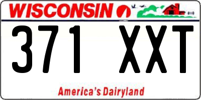 WI license plate 371XXT