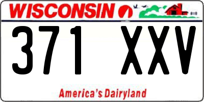 WI license plate 371XXV