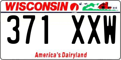 WI license plate 371XXW