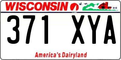 WI license plate 371XYA