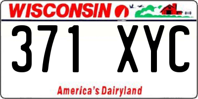WI license plate 371XYC