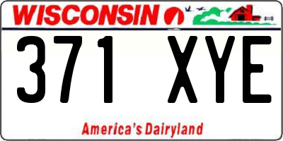 WI license plate 371XYE