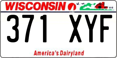 WI license plate 371XYF