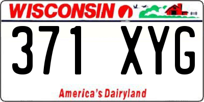 WI license plate 371XYG