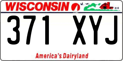 WI license plate 371XYJ