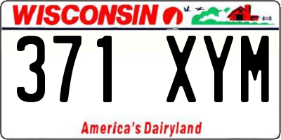 WI license plate 371XYM