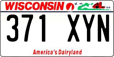 WI license plate 371XYN