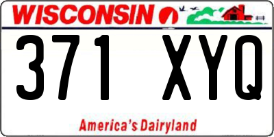 WI license plate 371XYQ