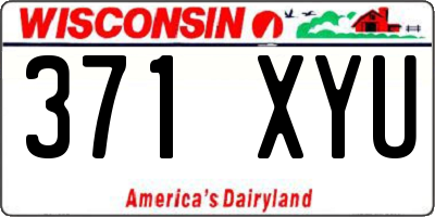 WI license plate 371XYU