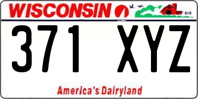 WI license plate 371XYZ