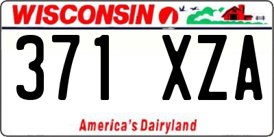 WI license plate 371XZA