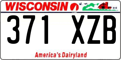 WI license plate 371XZB