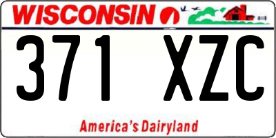 WI license plate 371XZC