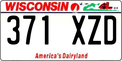 WI license plate 371XZD