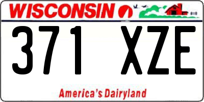 WI license plate 371XZE