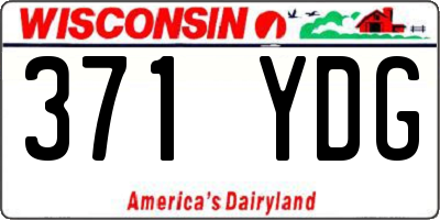 WI license plate 371YDG