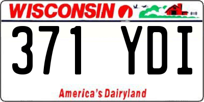 WI license plate 371YDI