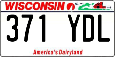 WI license plate 371YDL