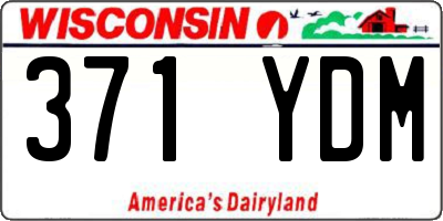 WI license plate 371YDM