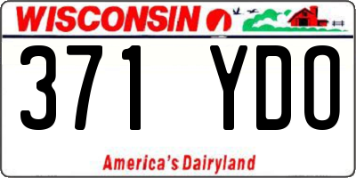 WI license plate 371YDO