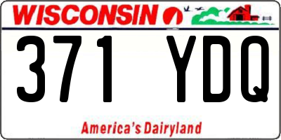 WI license plate 371YDQ