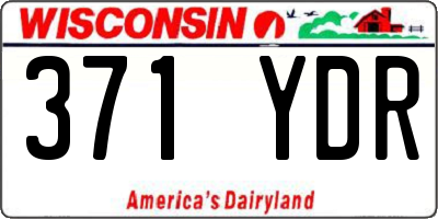 WI license plate 371YDR