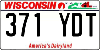 WI license plate 371YDT