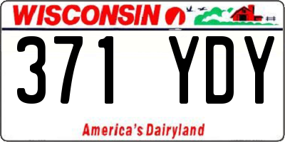 WI license plate 371YDY