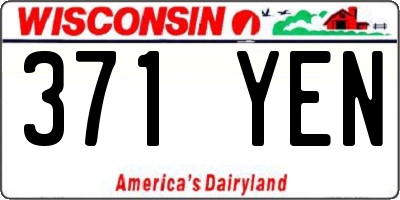 WI license plate 371YEN