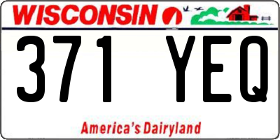 WI license plate 371YEQ