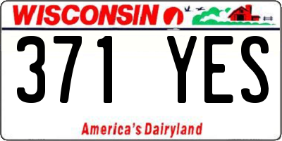 WI license plate 371YES