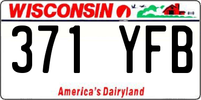 WI license plate 371YFB
