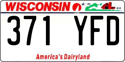 WI license plate 371YFD