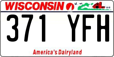 WI license plate 371YFH