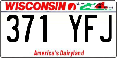 WI license plate 371YFJ