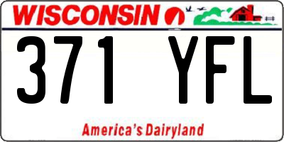 WI license plate 371YFL